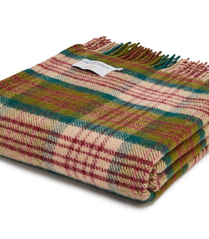 Plaid Laine Ecossais Thistleberry 150 x 183 cm, The Mill, gros plan sur la matière