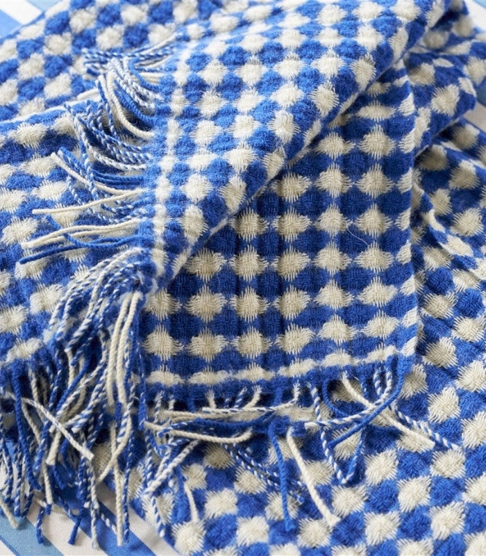 Plaid Laine Landowne Bleu 130 x 190 cm, Designers Guild