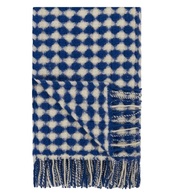 Plaid Laine Landowne Bleu 130 x 190 cm, Designers Guild, ambiance cocooning