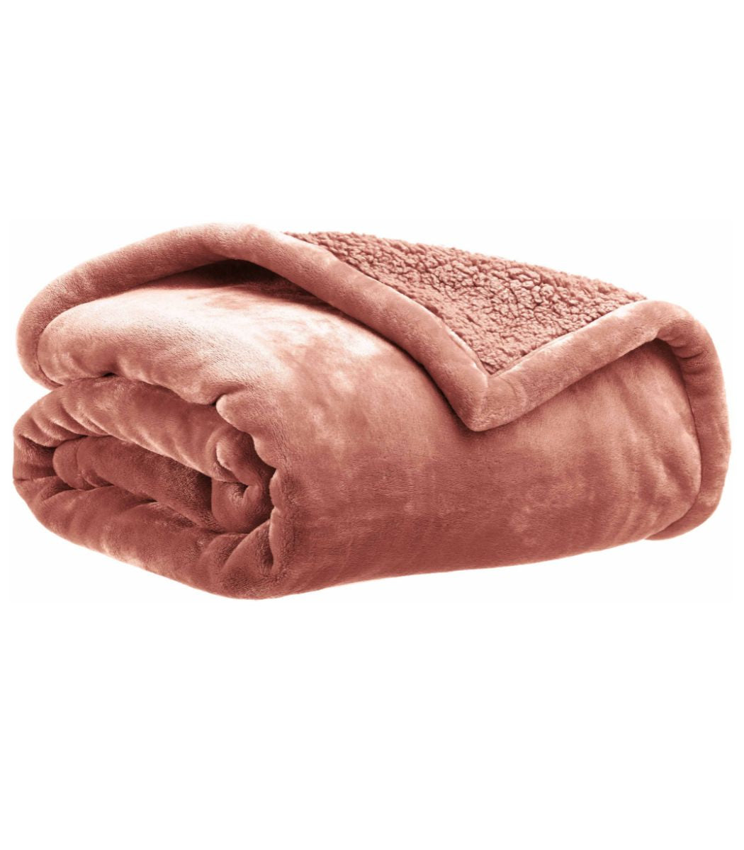 Grand plaid pour canapé ultra doux et chaud couleur Rose