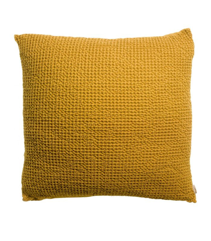 Coussin Coton MAIA Jaune Safran, Vivaraise