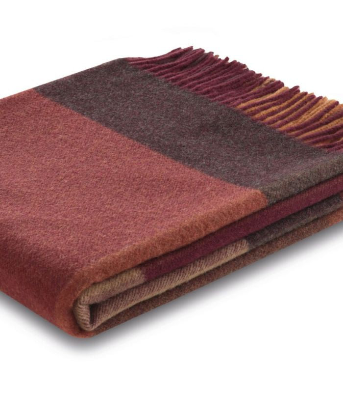 Plaid Cachemire et Laine Carreaux Rouge 130 x 170 cm - Collection VENICE, Plaid Addict