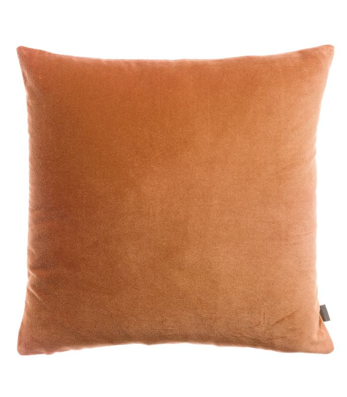 Coussin en Velours ELISE Orange Rouille, Vivaraise