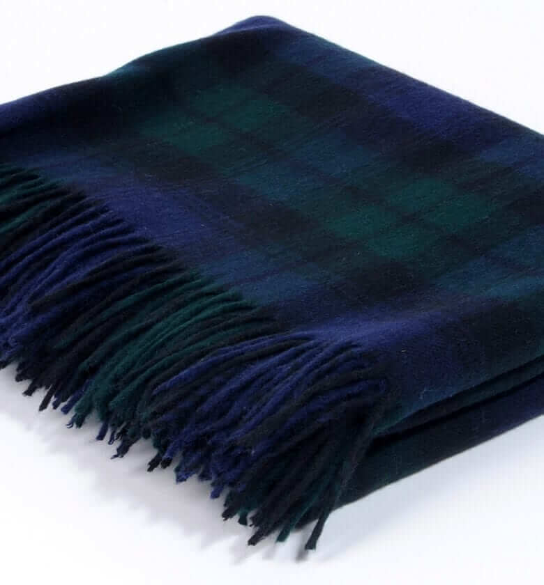 Plaid Écossais Laine Mérinos Black Watch - en laine mérinos - haut de gamme