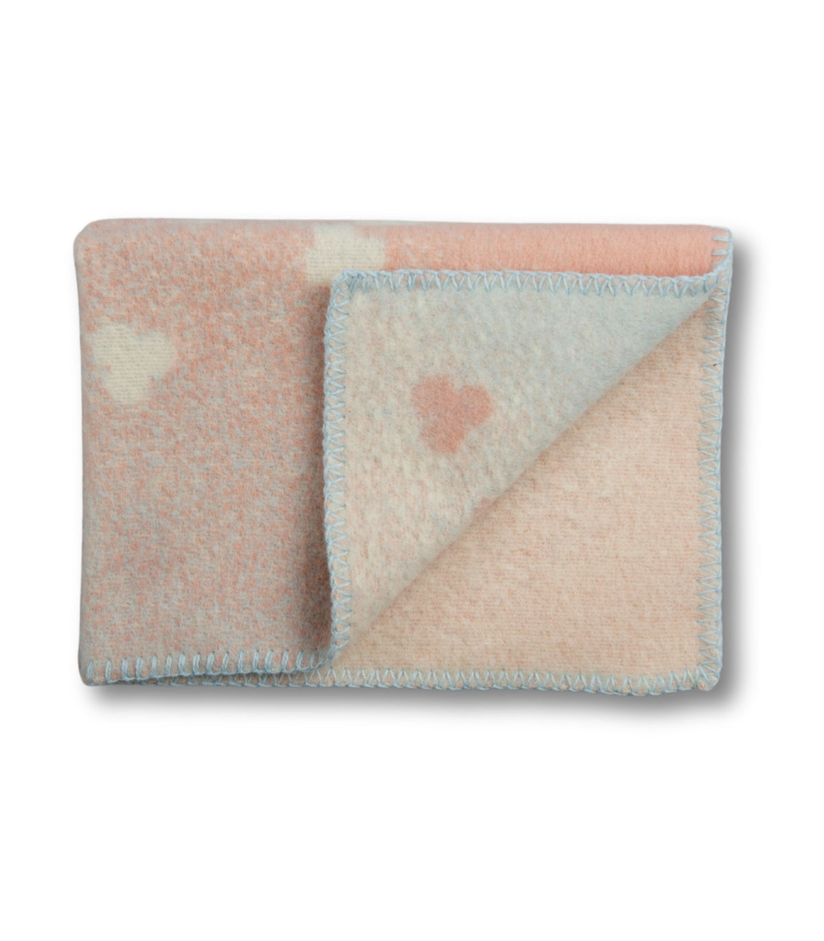 Couverture pour bébé bleu et rose plié haut de gamme